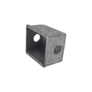 Caixinha Piso 4x4 Alumínio Baixa 3/4'' 2 Saídas