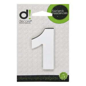 Numero Alumínio Espelhado Apto 1 Decore 7cm