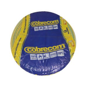 Fio Cabo Auto (Cabinho) Cobrecom 2.50 Verde/Amarelo