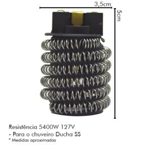Resistência Hydra Corona Ducha Ss 5400w 127v