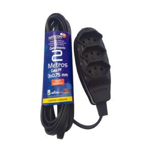 Extensão Naticon Pp 0,75 02mt 2p+t10a Pt