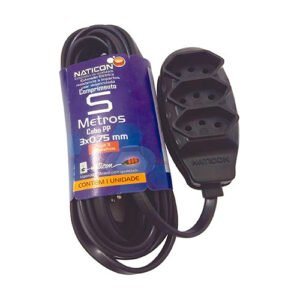 Extensão Naticon Pp 0,75 05mt 2p+t10a Pt