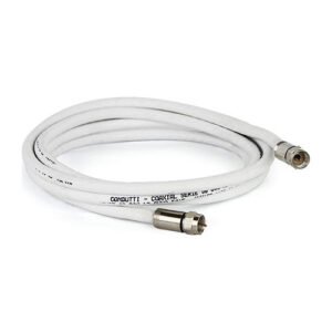Fio Coaxial Kit Rgc06 Com Conec Branco 10mt